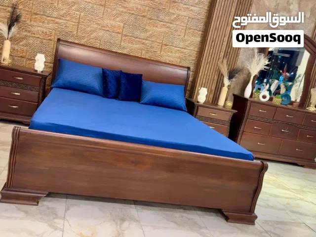 غرفة نوم مستعمله خشب زان صلب وبلوط طبيعي وخشب جوز