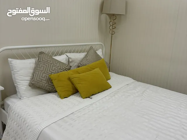 Bed & mattress, white, 180x200 cm