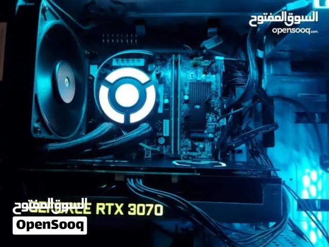 تجميعة للبيع  معالج مع تبريد مائي i9 9900  كرت الشاشة 3070 اعلا حراره 78  رام 16  باور سبلاي 550  Sa