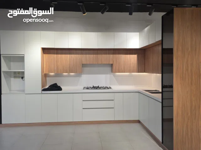 مطبخ المنيوم جاهز صاج للبيع مع الاكسسوارات ارتفاع 257 م/ 480×265 بدون فك وتركيب.