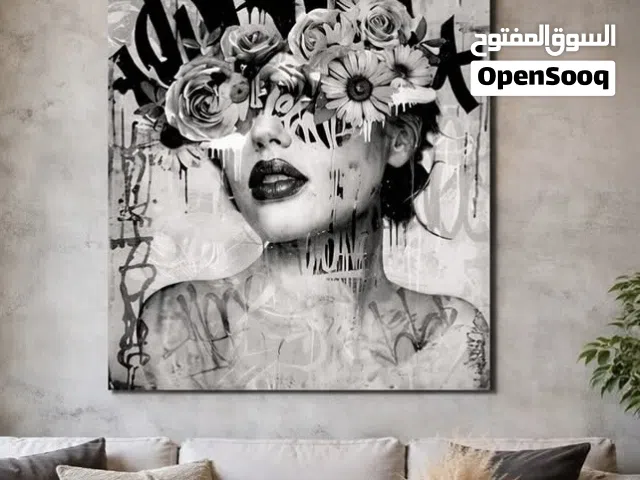 لوحة فنية ابيض واسود