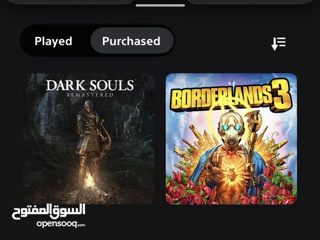 لعبة DARK SOULS 3 ولعبة Borderlands 3 في حساب واحد تحكم كامل ( بتقدر تنزل الالعاب على حسابك الشخصي)