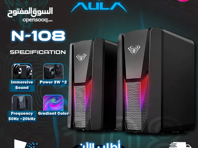 سماعات كمبيوتر جيمنغ مضيئة مميزة Aula Speaker N-108 Gaming RGB Lights OG