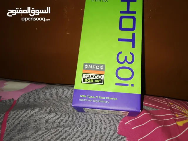 هاتف انفينكس هوت 30i للبيع بحاله ممتازه جدا مساحه 128 رامه 4 وكمان تقدر لها كمان رام 4