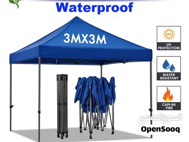 مظلات كازبو 3*3 متر ووتر بروف للمطر والشمس خارجيه للبسطات للمحلات للأطفال