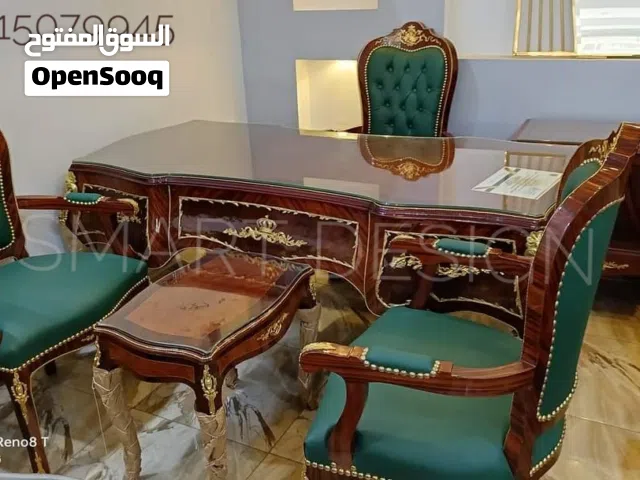 مكتب خشب كلاسيك فرنساوي روماني بايو فاخر من الخشب الزان الاحمر مطعم بنحاس اصلي