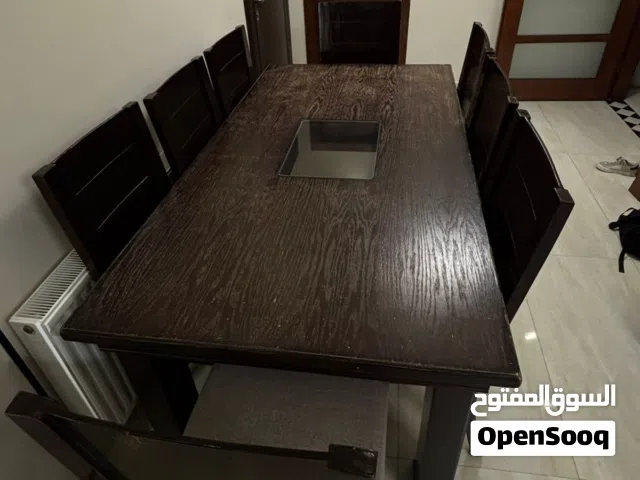طاوله سفره 8كراسي مع طاولات وسط