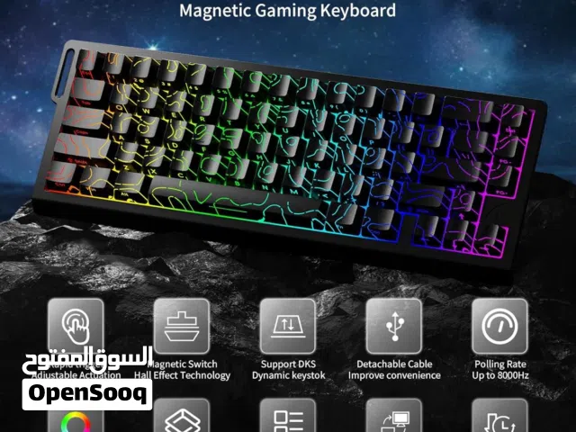 كيبورد Attack Shark X68 HE سويتش مغناطيسي جديد ومتوفر توصيل بدينارين لجميع المملكه