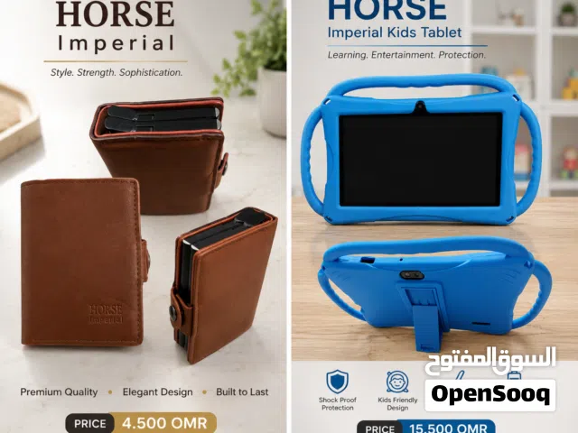 HORSE Imperial Kids Learning Tablet/HORSE Imperial Premium Leather Wallet