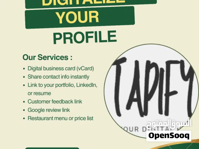 Tapify NFC Business card and tags (digitize your personal profile )