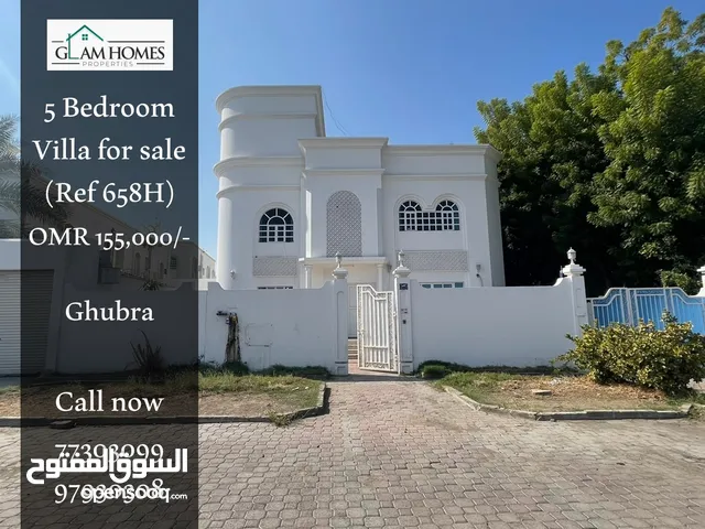 Elegant 5 BR villa for sale in Ghubra at a good location Ref: 658H