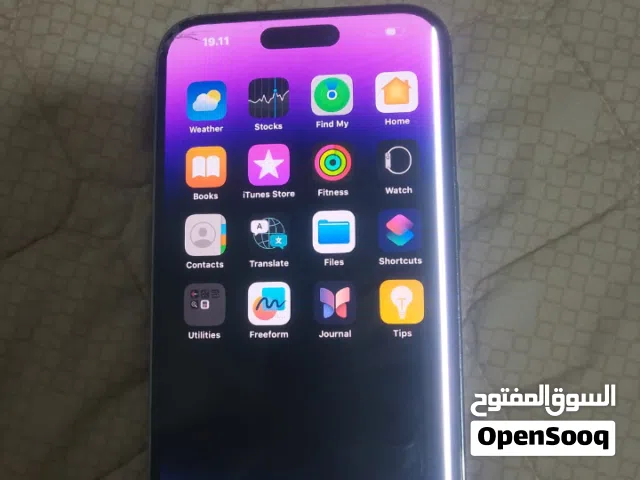 بيع هاتف ايفون 14بروه ماكس بسعر جميل فقط يحتاج شاشه هو شغال وصور كما واضح فصوره