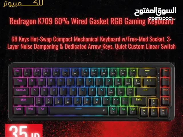Redragon K709 65% Wired Gasket RGB Gaming Keyboard كيبورد