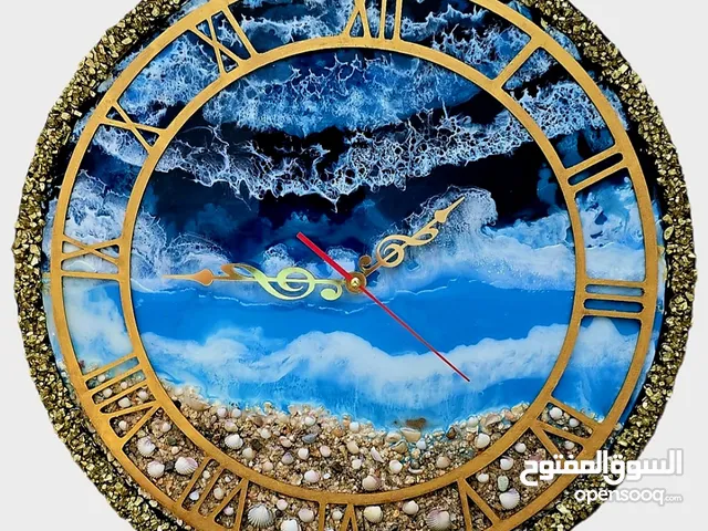 Luxury Handmade Wall Clock – Sea-Inspired Artistic Design ساعة حائط فاخرة يدوية الصنع