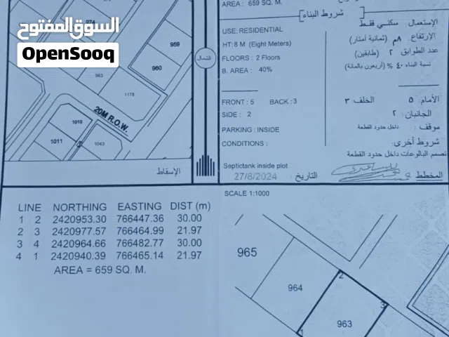Residential Land for Sale in Al Sharqiya Ja'alan Bani Bu Ali