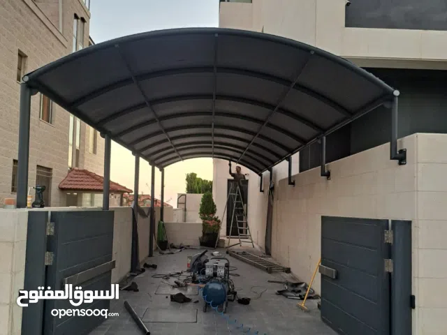 مظلات سيارات قوسية للكراجات المنزلية والمواقف العامة