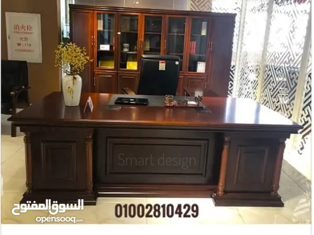 مكتب اداري مودرن،مكاتب مديرين،مكتب خشبmdf دهانات متاح تنفيذ جميع المقاسات والالوان مقاس 180سم+سايد