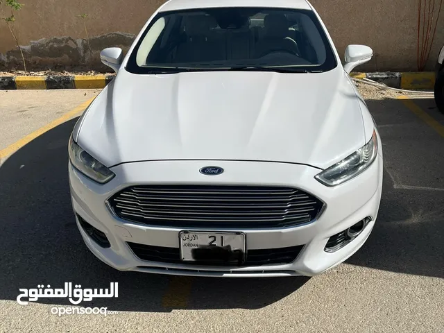 فورد فيوجن ابيض لؤلؤي تيتانيوم موديل 2014 FORD FUSION TITANIUM 2014