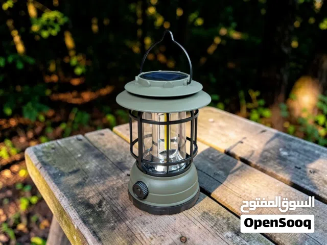 مصباح تخييم شمسي قابل للشحن متعدد الاستخدام