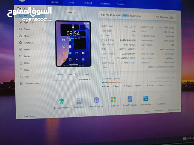 ايباد 11 برو M2 بطارية 100%