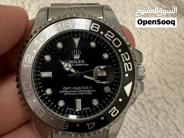 Luxury GMT Style Master Quality Watch  Black Dial  Stainless Steel  Like New