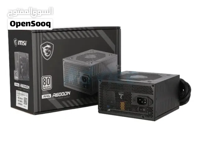 باور سبلاي جيمنج ام اس اي اصلي لأجهزة الجيمنج 600 واط حقيقي MSI MAG 600W 80+ GAMING POWER SUPPLY