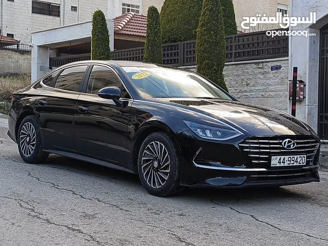 هيونداي سوناتا 2022 لون اسود ملوكي فحص كامل جمرك حديث ممتازه بدون حوادث هايبرد