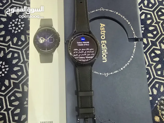 ساعة سامسونج جلاكسي Watch 6 Classic Astro edition مقاس 46 لون اسود بلوتوث بحاله ممتازه