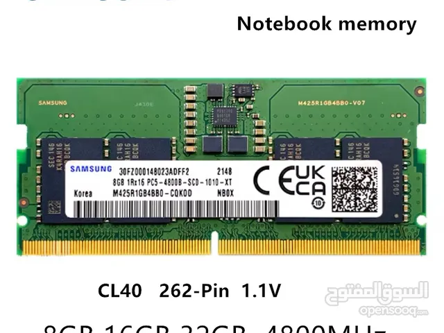 رامات لابتوب 16 جيجا(8x2) نوع سامسونج DDR5