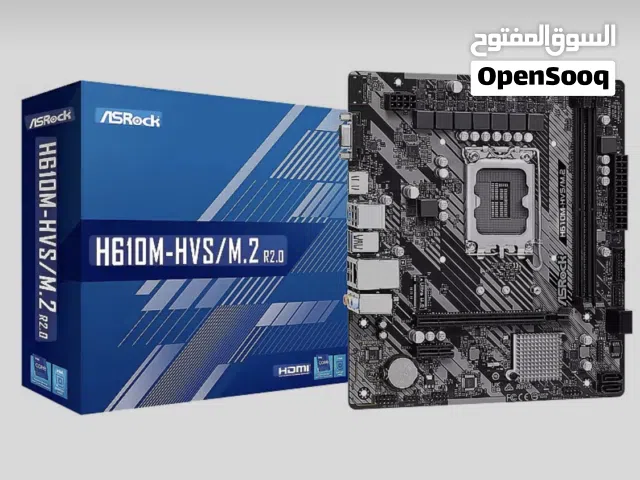 مذربورد AsRock H610M-HVS/M.2 R2.0 (تدعم الجيل 12/13/14)