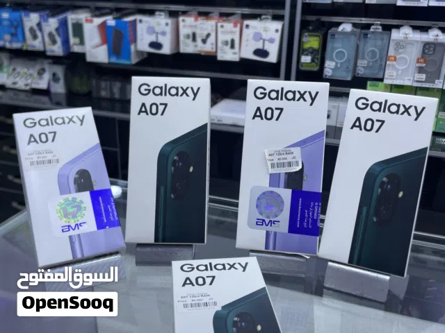 Samsung A07 ( 128 GB / 4 RAM )  سامسونج جديد بالكرتونة مع عظمة اصلية شركة سامسونج مكفول سنة