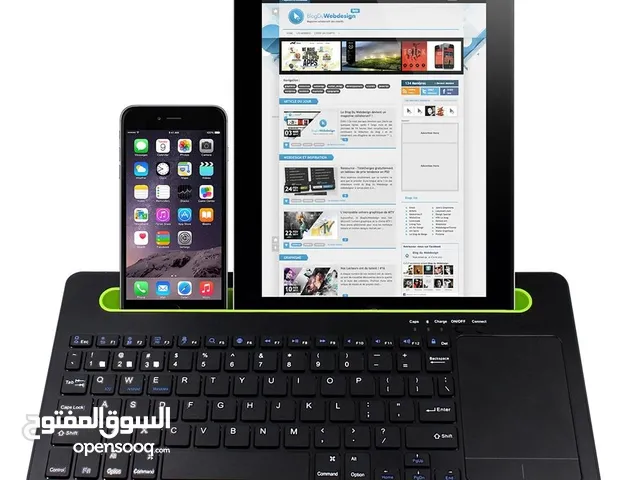 كيبورد بلوتوث للموبايل والايباد والكمبيوتر Bluetooth Keyboard for ipad, Multi-Device Wireless Keyboa
