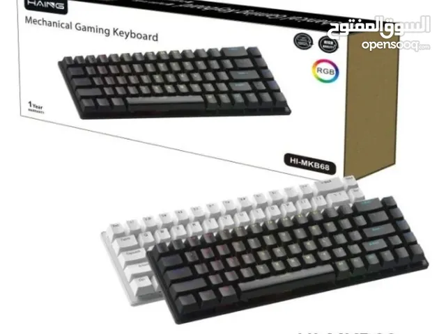 كيبورد ميكانيكي اصلي مضيء ملون أسود HAING HI-MKB68 KEYBOARD 60%
