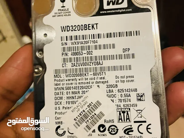 Western Digital WD3200BEKT 60V5T1 320GB