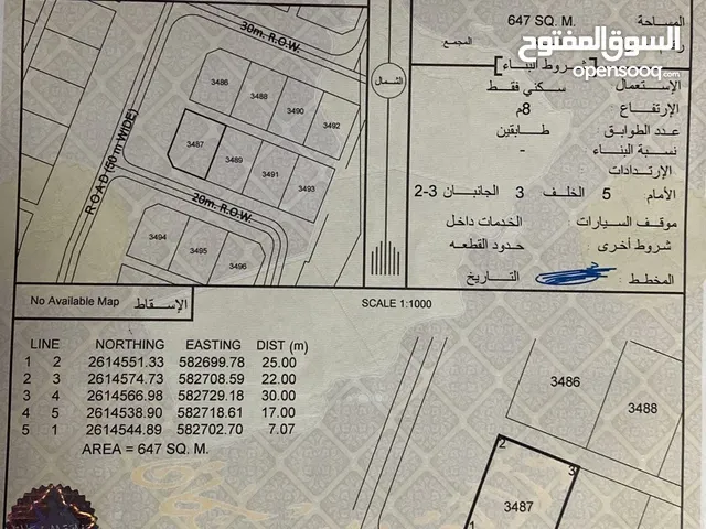 Residential Land for Sale in Al Batinah Barka