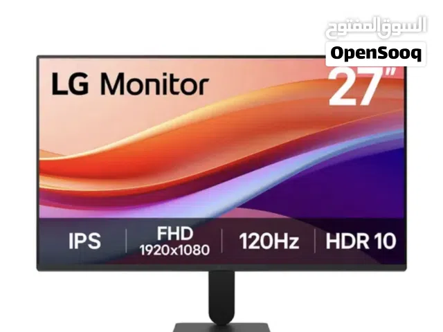 للبيع شاشة LGجديدة غير مستخدمة تماماً   Brand NEW LG  Monitor LG مقاس “27 جديدة 120Hzفريم