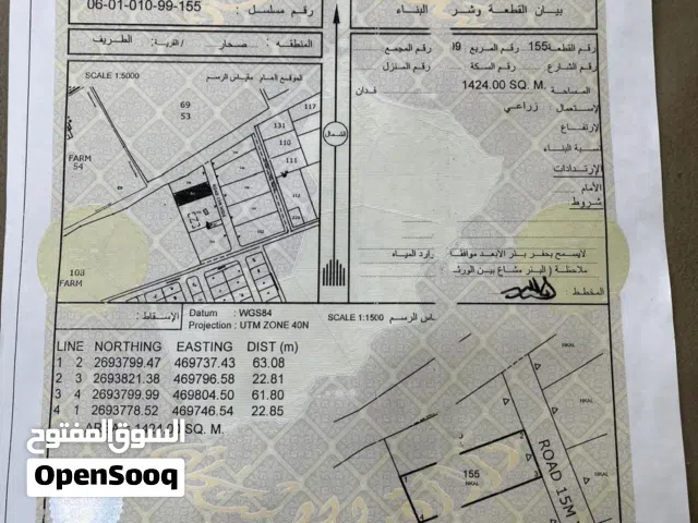 ارض سكنيه للبيع في صحار ارضين مشبوكات