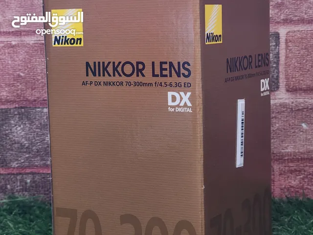 عدسة زوم نيكون استعمال بسيط جدا كالجديد بعلبتها AF-P DX NIKKOR 70-300MM F/4.5-6.3G ED VR