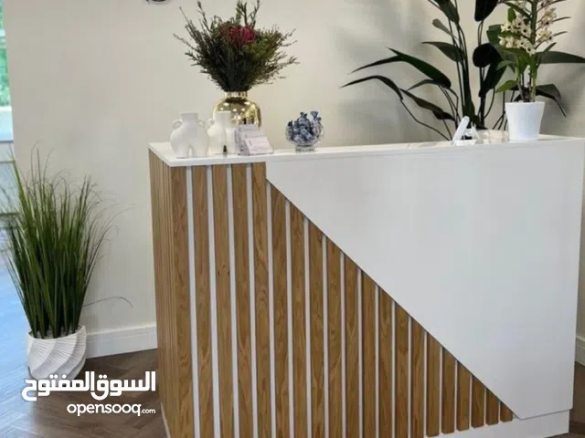 كاونتر استقبال مودرن متاح جميع الالوان والمقاسات بخامات عالية الجودة