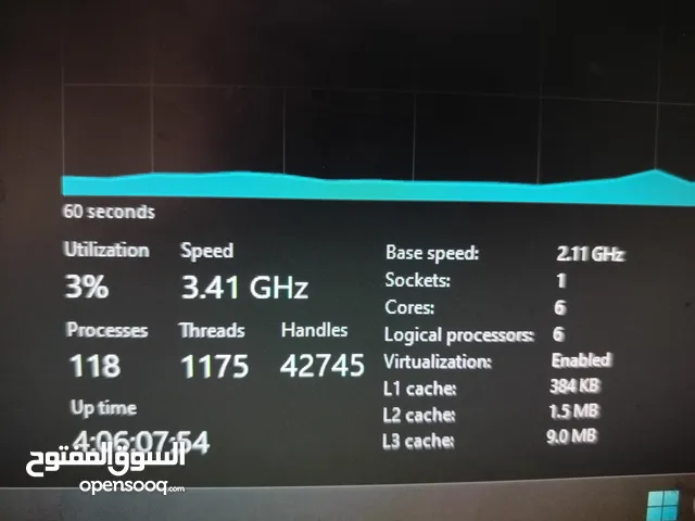 معالج Core i5 جيل ثامن مستعمل.