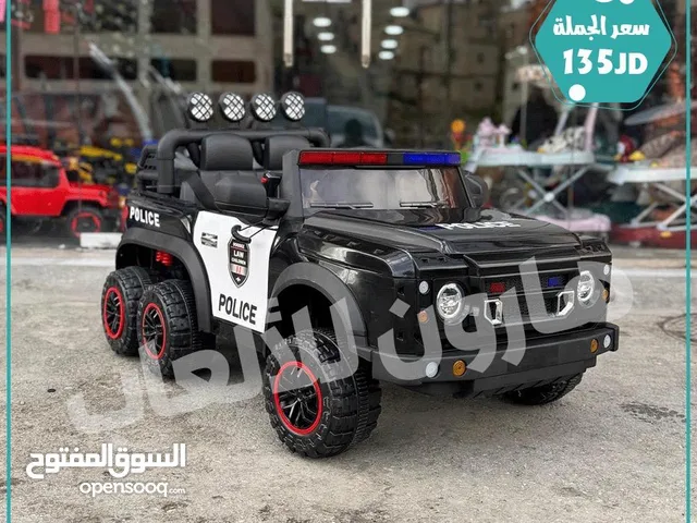 سياره شرطة 6×6 ( جامبو ) مع لاسلكي و اصوات شرطة 4 ماتور تناسب من عمر 1 الي 8 سنوات حسب حجم الطفل ..