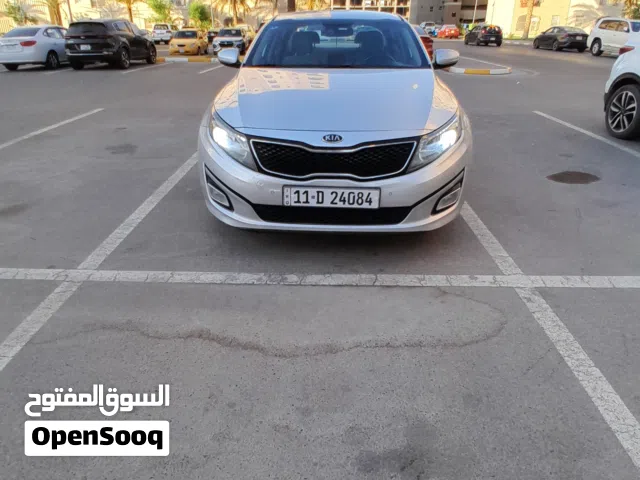 كيا اوبتيما خليجي موديل 2014 نص مواصفات لون رصاصي فضي نظيفة جاهزة من جميع النواحي رقم بغداد للبيع