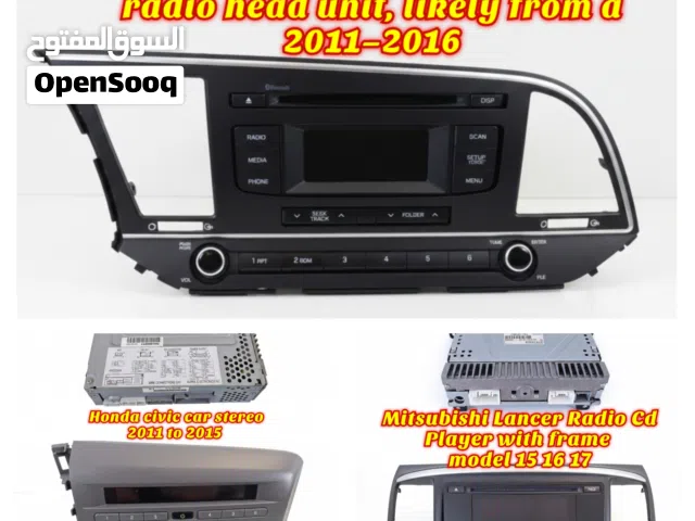Hyundai Elantra genuine OEM radio head unit, likely from a 2011–2016AM/FM Radio, CD/MP3 Player, Blue