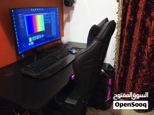 gaming PC + Monitor + Chair + Desk الترجمة : gaming pc + شاشة 27 بوصة + الكرسي القيمنج + الطاولة