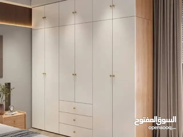 خزائن ملابس طابيقن مكفوله فاخرة خشب لامنيت تركي ملبس وجهين 18مم بسعر 225دينارشامل توصل وتركيب