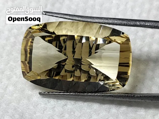 حجر سترين أصفر برازيلي طبيعي مع شهادة المختبر natural brazilian yellow citrine with certificate