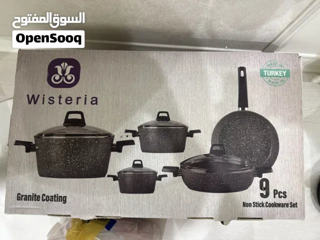 Brand New Wisteria 9-Piece Granite Non-Stick Cookware Set (Made in Turkey)
