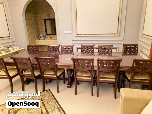 طاولة طعام خشب  12 كرسي