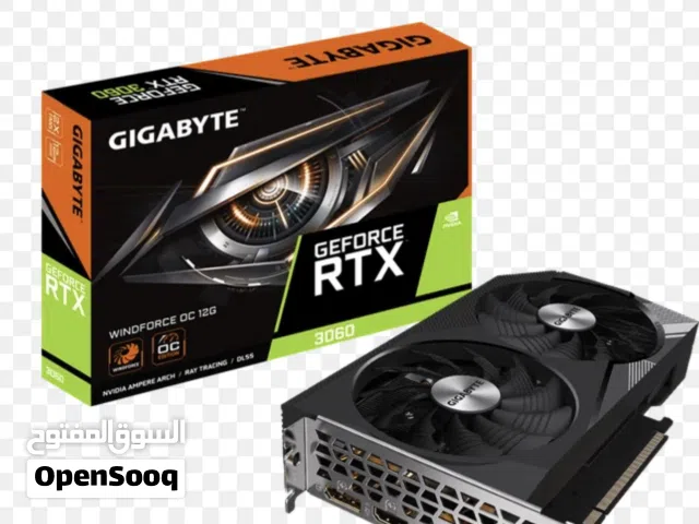 RtX 3060 g12 بدون الكرتون ولاكن نظيفف وستعمال قليل ولحد الان اداء ممتاز