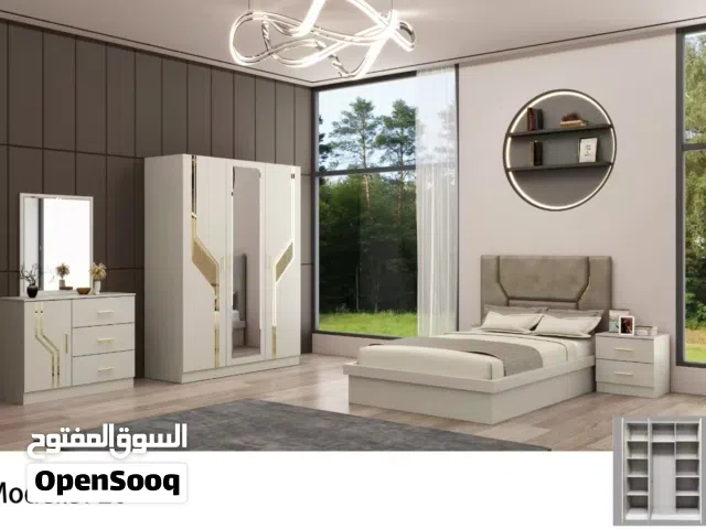 BRAND NEW BEDROOM SET  BED SIZE 120X200 غرفة نوم جديدة تمامًا، مقاس السرير 120×200